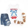 The Juniper Shop Coquette America Cherries Youth Tank Top - XS - White - 3 of 4
