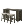 New Classic Furniture,Churon Solid Wood Gathering Bar Table And 2 Stools - Brown - 3 of 4