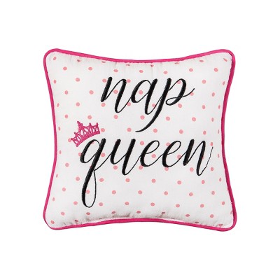 C&F Home 10" x 10" Nap Queen Printed and Embroidered Throw Pillow