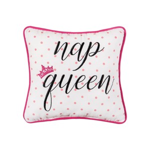 C&F Home 10" x 10" Nap Queen Printed and Embroidered Small Petite Throw Pillow - 1 of 3