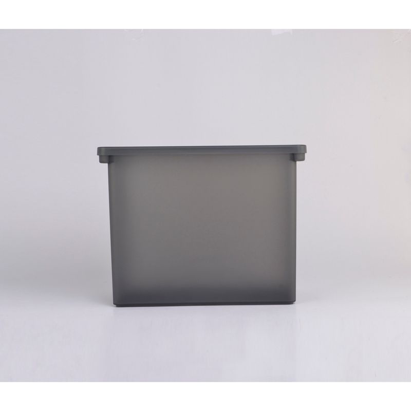 Plastic Hanging File Crate with Lid 13.66&#34;x6.22&#34;x11.3&#34; Dark Gray - Brightroom&#8482;, 3 of 4