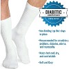 Diabetic Socks for Sensitive Feet Without Elastic for Men and Women for Circulatory Problems, Edema and Neuropathy, Mild Compression, White, Large - 2 of 2
