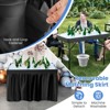 Tangkula 4 FT Folding Ice Cooler Table with Drain & Bucket Removable Skirt No Assembly Portable Fill and Chill Table for Food Drink Beverage Black - 4 of 4
