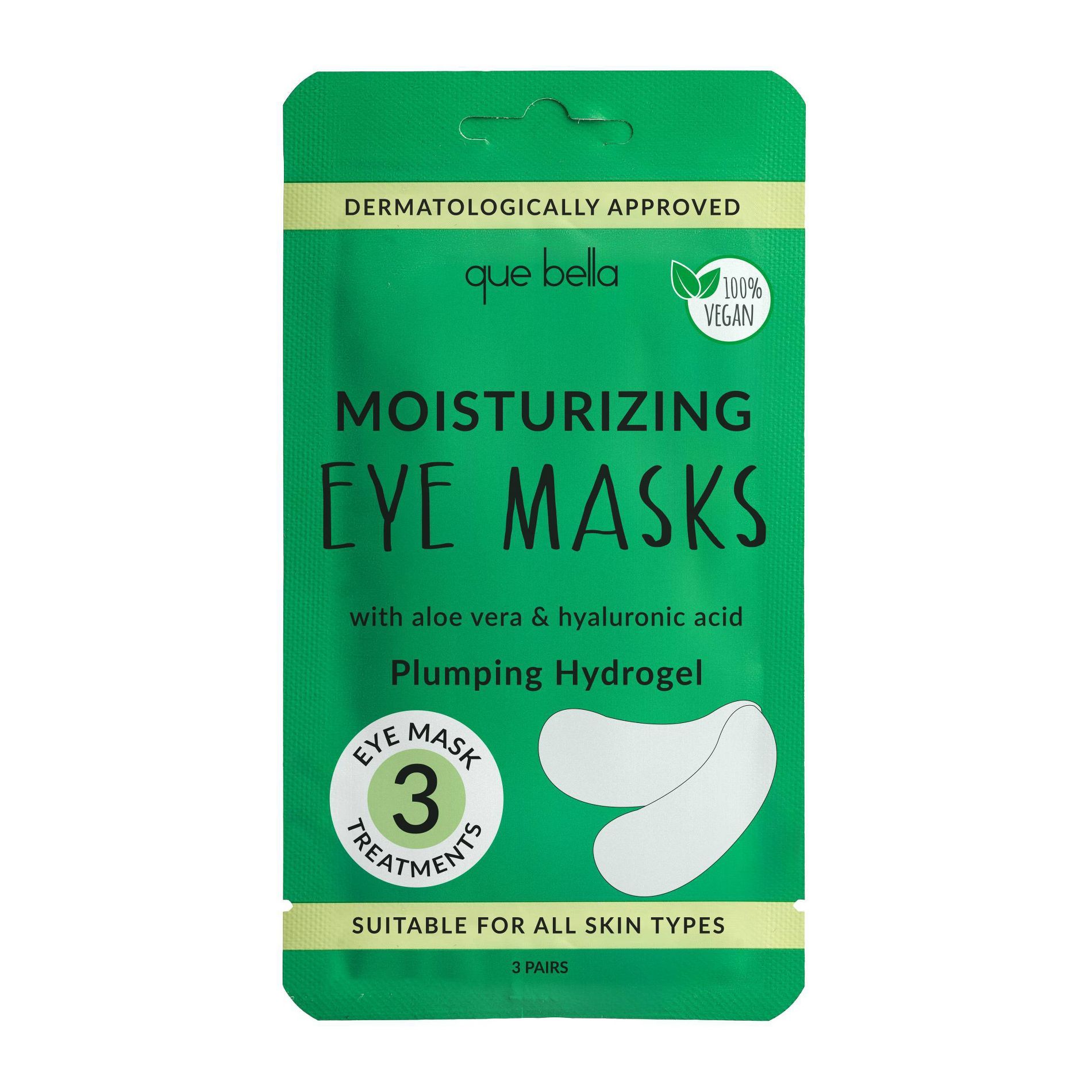 Que Bella Moisturizing Hydrogel Eye Masks - 3ct