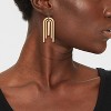 Bar and U Shape Drop Earrings - Universal Thread™ Gold - image 2 of 3