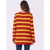 INSPIRE CHIC Women's Long Sleeves Drop Shoulder Loose Striped Sweater - 4 of 4