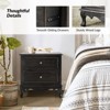 Set of 2 Galatea Traditional 24" Tall 2 - Drawer Nightstand with Two Drawers and Charging Station | KARAT HOME - 4 of 4