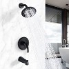 PROOX Single-Handle 6-Spray Tub and Shower Faucet in Matte Black (Valve Included) - 2 of 4