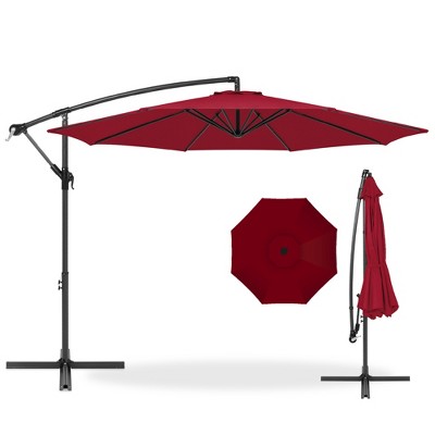 Best Choice Products 10ft Offset Hanging Outdoor Market Patio Umbrella w/ Easy Tilt Adjustment