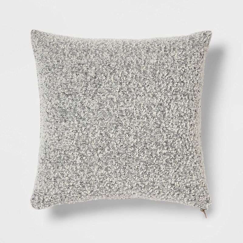 Woven Boucle Square Throw Pillow with Exposed Zipper - Threshold™, 1 of 11