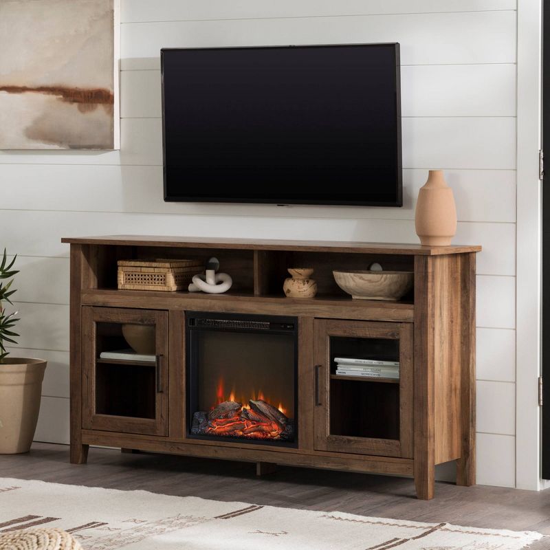 Ackerman Modern Transitional Tall with Electric Fireplace TV Stand for TVs up to 65" - Saracina Home, 4 of 14