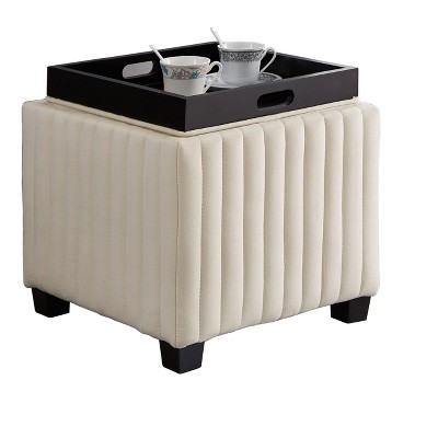 NicBex Storage Ottoman Bench for Bedroom,18 Inch Wide Storage Bench with Coffee Tray,Ottoman for Living Room,Bedroom,Entryway