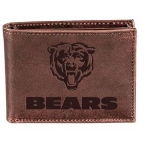 Evergreen NFL Chicago Bears Brown Leather Bifold Wallet Officially Licensed with Gift Box - 1 of 1