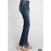 Women's Mid Rise Classic Bootcut With Fringed Hem Jeans - Petra153 - 3 of 4