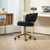 NicBex Home Office Chair with Adjustable Height Modern Rotatable Velvet Computer Chair Vanity Chair with Golden Base for Office, Study, Bedroom - 2 of 4