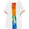 LA LEELA Women's Summer Bathing Suit Cover-up Short Holiday Beachwear Mini Swim Suit Loose Beach Dress - 4 of 4