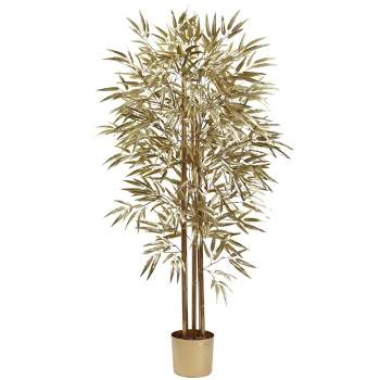 Nearly Natural 5-ft Golden Bamboo Tree w/880 Lvs