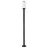 Sana Collection Outdoor Glass Fixture - 94" Tall, Dimmable, 2 Bulbs, Matte Black Finish - 3 of 4