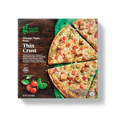 Thin Crust Chicken Pesto Frozen Pizza - 15.4oz - Good & Gather™