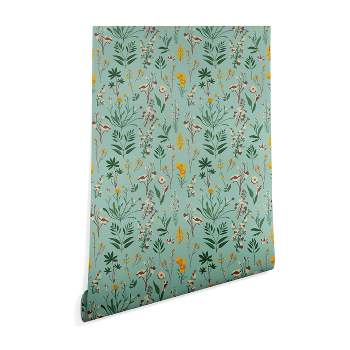 2' X 4' Holli Zollinger Indie Floral Wallpaper Beige - Deny Designs : Target