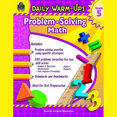 Teacher Created Resources Daily Warm Ups: Word Problems Paperback Book, Grade 5, 176 Pages