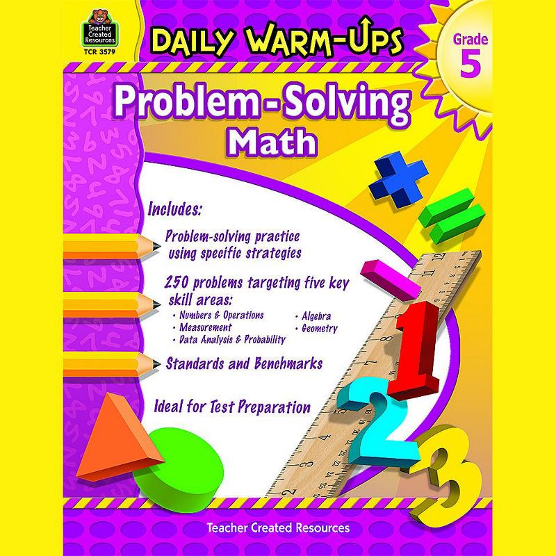 Teacher Created Resources Daily Warm Ups: Word Problems Paperback Book, Grade 5, 176 Pages, 1 of 2
