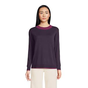 Lands' End Women's Petite Cashmere Turtleneck Sweater - X-Small - Black