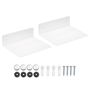 Unique Bargains Acrylic Floating Wall Mounted Floating Shelf for Bathroom Wall Decoration - 1 of 4