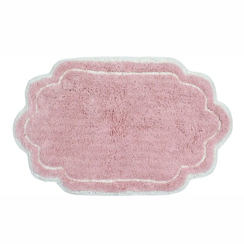 21"x34" Allure Collection Pink Cotton Tufted Bath Rug - Home Weavers ...