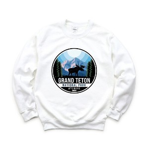 Simply Sage Market Women's Graphic Sweatshirt Grand Teton National Park Badge - 1 of 3