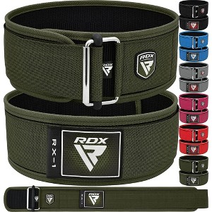 RDX Sports Weight Lifting Belt 4 Adjustable Back Lumbar Support Bodybuilding, Powerlifting Functional Strength Training Exercise Fitness Workout - 1 of 1