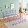 TackView Twin Metal Daybed with Trundle, Pullout Trundle Bed Frame, Guest Sofa Bed with Steel Slat Support, No Box Spring Required - 4 of 4
