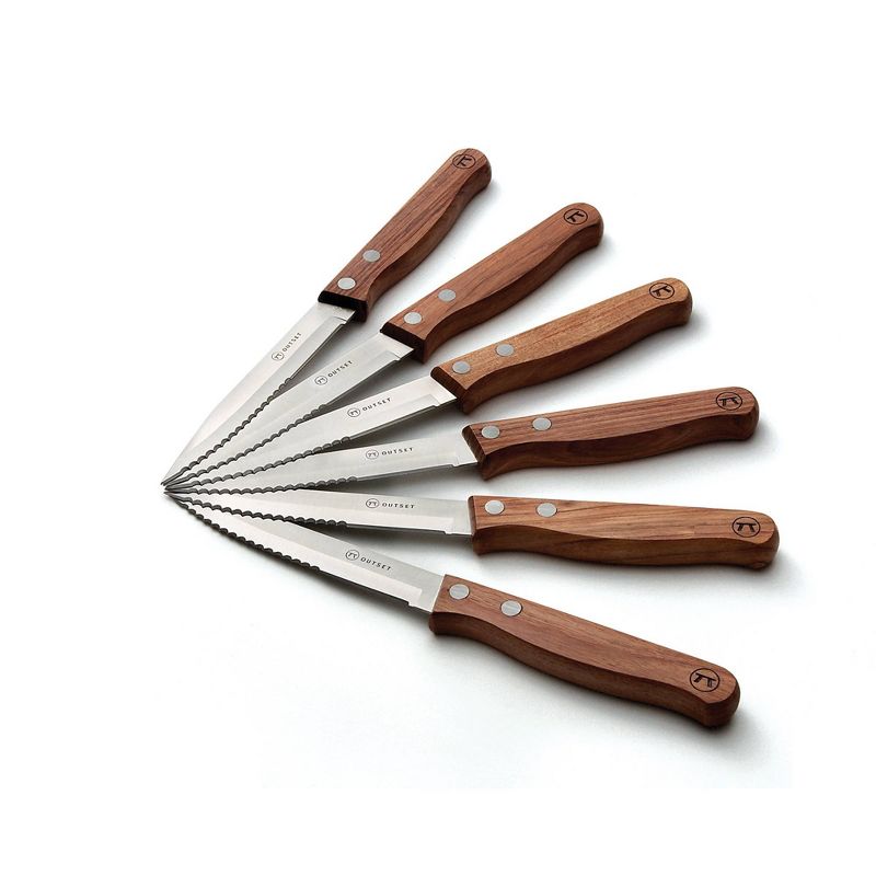 6pc Rosewood Steak Knives Set - Outset, 1 of 12