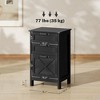 Vertical File Cabinet with 3 Drawers, Rustic Farmhouse Office Storage Cabinet for A4, Letter Size - 3 of 4