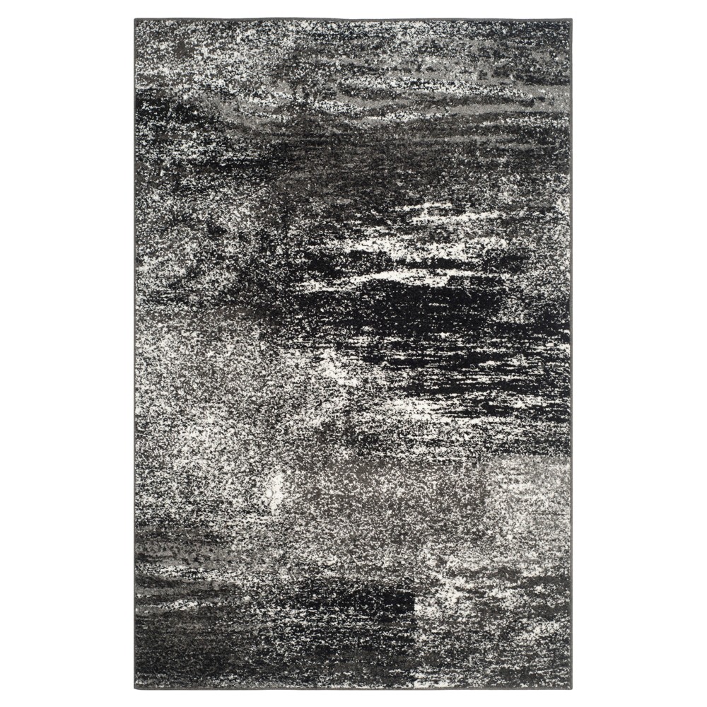 Nykko Area Rug - Silver/Black (5'1inx7'6in) - Safavieh