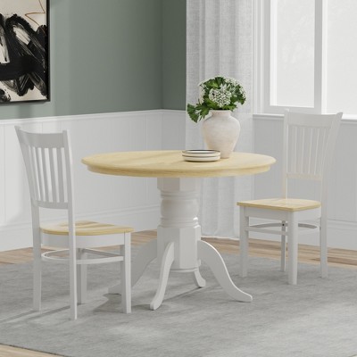 Glenwillow Home 42" Round Pedestal Dining Table + Spindle Back Dining Chairs Dining Set
