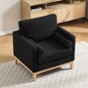 Hrinhom 35.4"W Accent Chair,Modern Reading Armchair with Wood Base,Single Sofa - 2 of 4