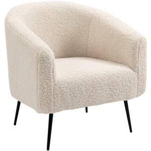 Nordlys Metal and Velvet Lounge Chair Modern Design Style Upholstery Living Room - 1 of 4