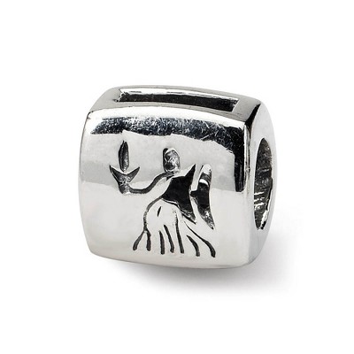 Black Bow Jewelry Sterling Silver Virgo the Virgin Zodiac Bead Charm