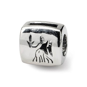 Black Bow Jewelry Sterling Silver Virgo the Virgin Zodiac Bead Charm - 1 of 3