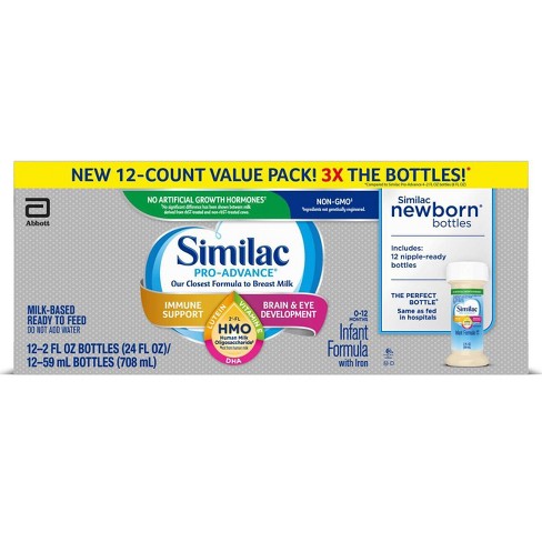 Similac Pro-Advance Ready To Feed Bottles 12ct - 24oz : Target