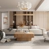 38'' Rectangle Fluted Lift Top Coffee Table with Storage,Adjustable Height Coffee Table with Solid Wood Veneer for Living Room Office-Coolbibila - 3 of 4