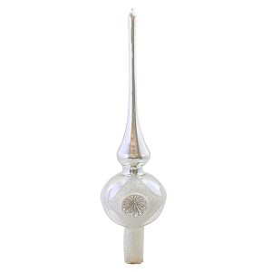 Sbk Gifts Holiday 13.0 Inch Silver Stardust Glitz Tree Topper Christmas Tree Topper , Christmas Decor Feather Tree Reflector Mini (1PC) - 1 of 4
