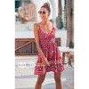 Women's Floral Print V-Neck Dress - LASCANA - 3 of 4