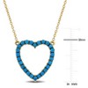 EVERLY JEWELRY | Yellow Plated Sterling Silver 3/4ct TGW Composite Blue Turquoise Heart Necklace, 18 inc + 2 inc - 2 of 4