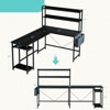 RISOKEYS L Shaped Corner Gaming Desk,with Side Bag Storage Shelf & Storage Bag Headphone Hook,for Home Office & Computer Gaming,Black - 3 of 4