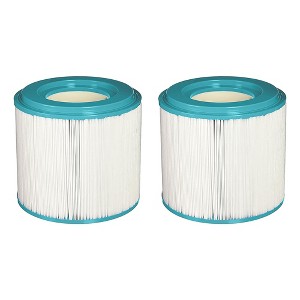 Hurricane Filters Advanced Replacement Spa Filter Cartridge for Unicel 5CH-352, PPM35SC-F2M, Filbur FC-1008, and Master Spas EP, White, 2 Pack - 1 of 4