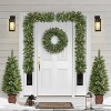 Puleo 5 Piece Pre-Lit Cashmere Artificial Christmas Decor Set Featuring 2 Trees 1 Wreath and 2 Garland - 2 of 4