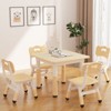 Toddler Table with Adjustable Height, 4 Chairs Set with Graffiti Desktop, 4 in 1 Activity Table Play Table for Reading, Drawing, Playing, Eating - 2 of 4