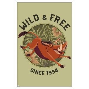 Trends International Disney The Lion King 30th - Wild & Free Framed Wall Poster Prints - 1 of 4